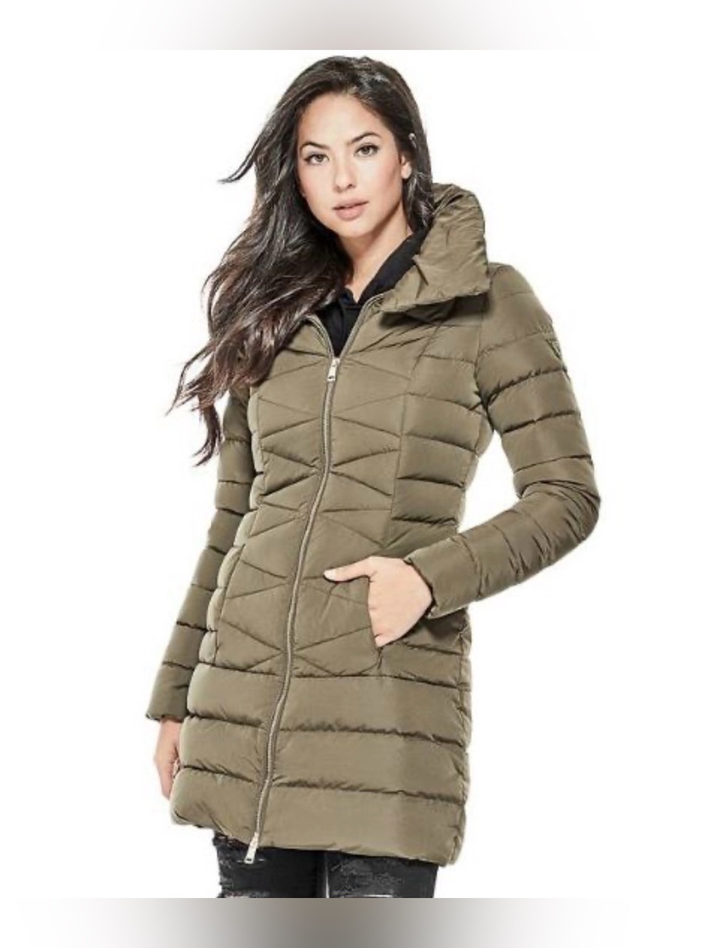 GUESS "Asia" Longline Down Puffer Jacket